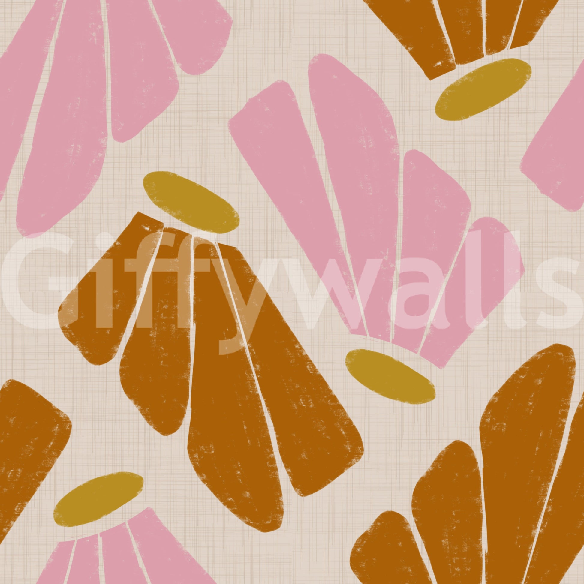 Creative floral mural for rooms

