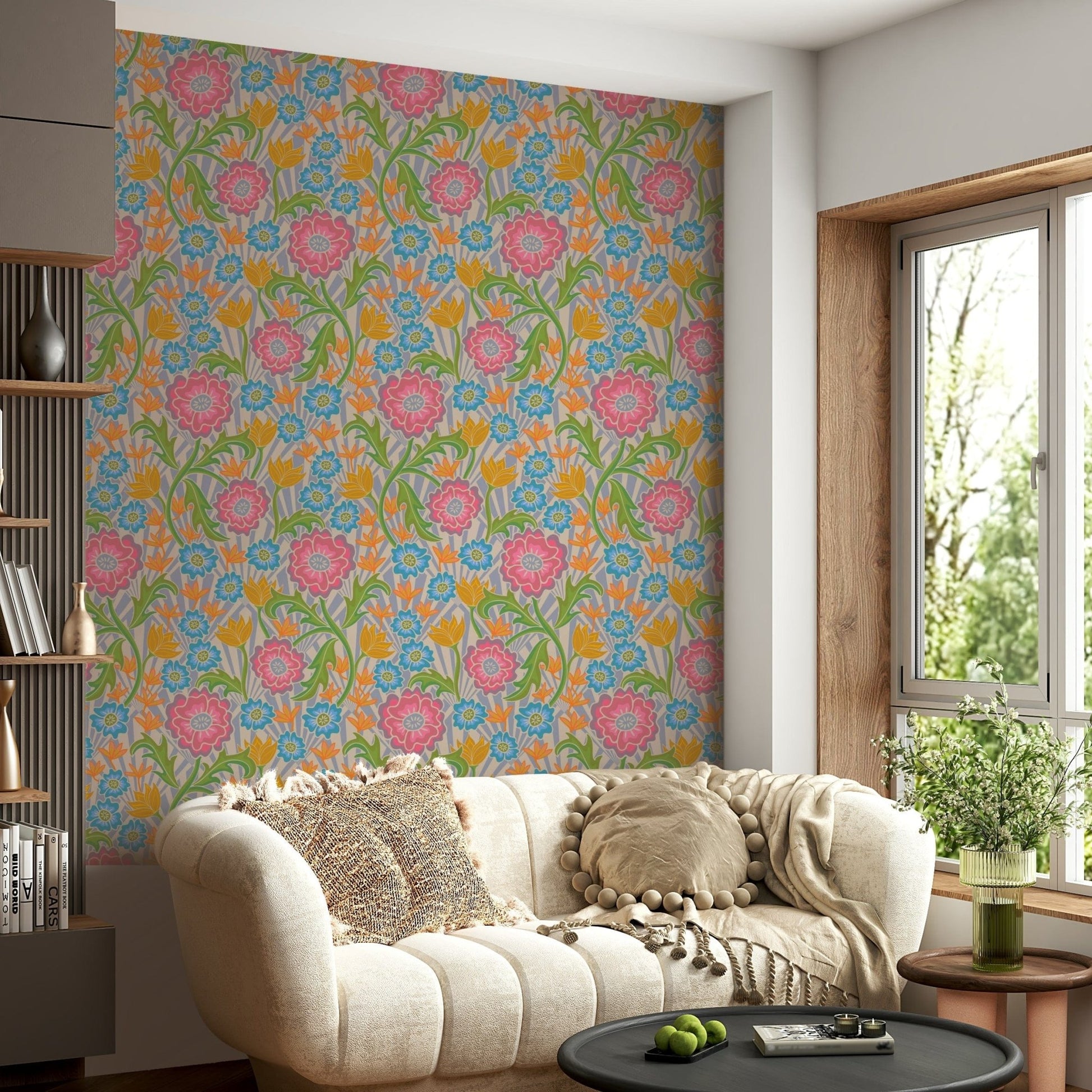 Gorgeous Maybelle Floral, bright palette, lush botanical display.