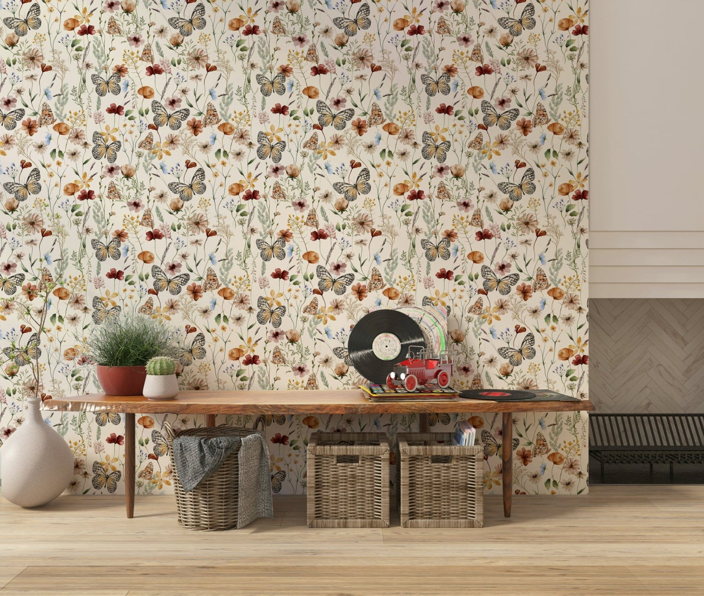 Meadow Butterflies wallpaper, artistic illustration of meadows.