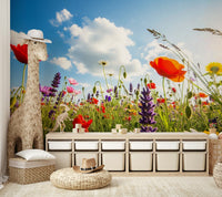 Wall decor showing a tranquil field view

