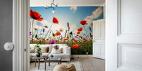 Wall decor showing a tranquil field view

