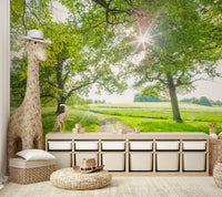 The wall art combines a nature theme with a tranquil feel.


