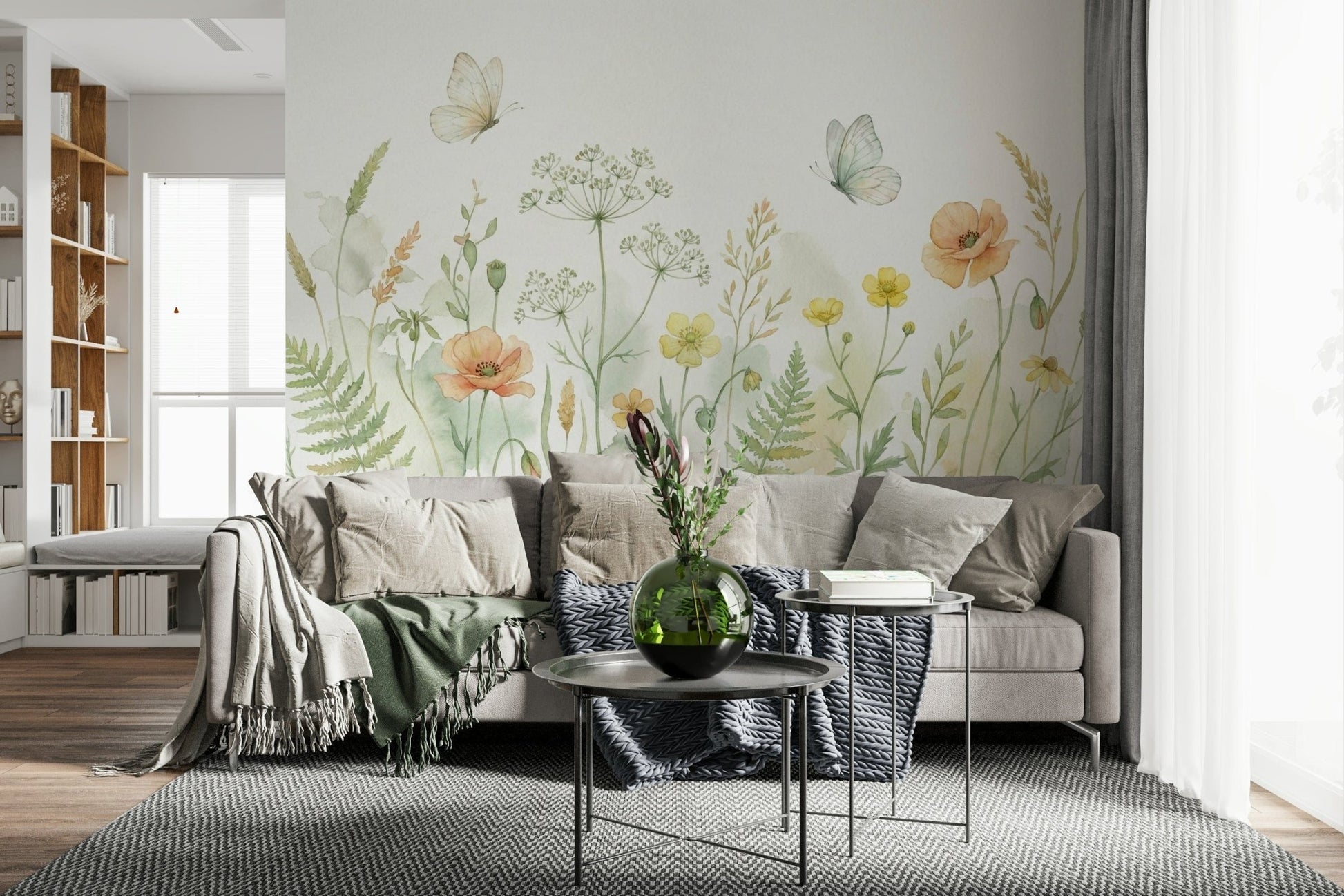 Peaceful nature scene for a guest room feature wall using premium materials.