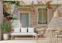 Close up of floral vines over Mediterranean Doorway Charm Wall Mural.