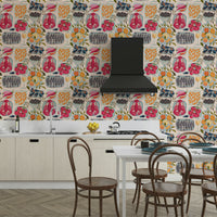 Culinary wallpaper featuring Mediterranean ingredients

