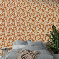 Beautiful Mediterranean vineyard pattern in terracotta tones.

