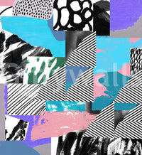 An expressive wallpaper filled with colorful shapes, stripes, and dots for a fun artistic vibe.