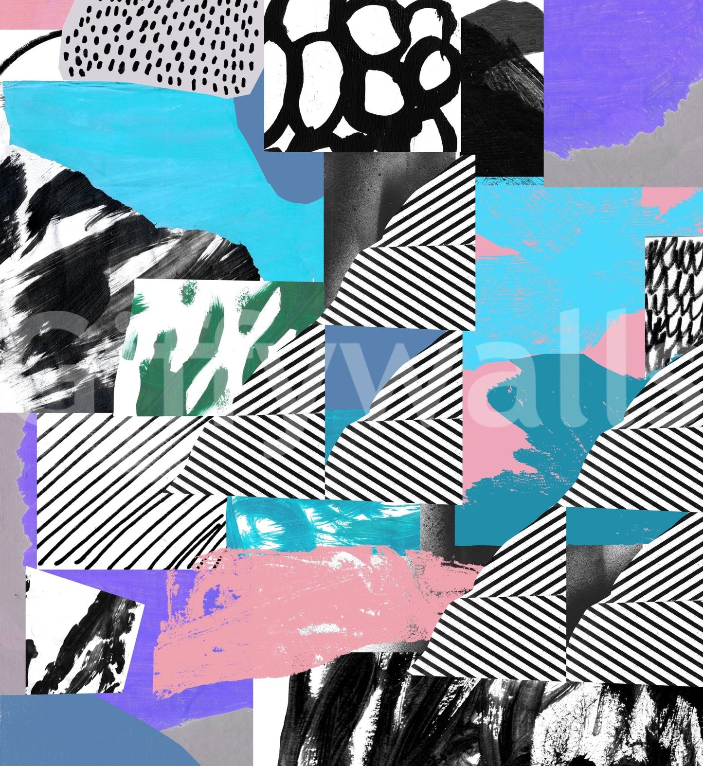 An expressive wallpaper filled with colorful shapes, stripes, and dots for a fun artistic vibe.