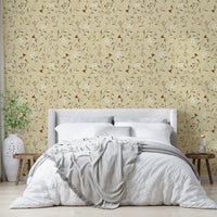Petal-themed wallpaper for romantic living spaces

