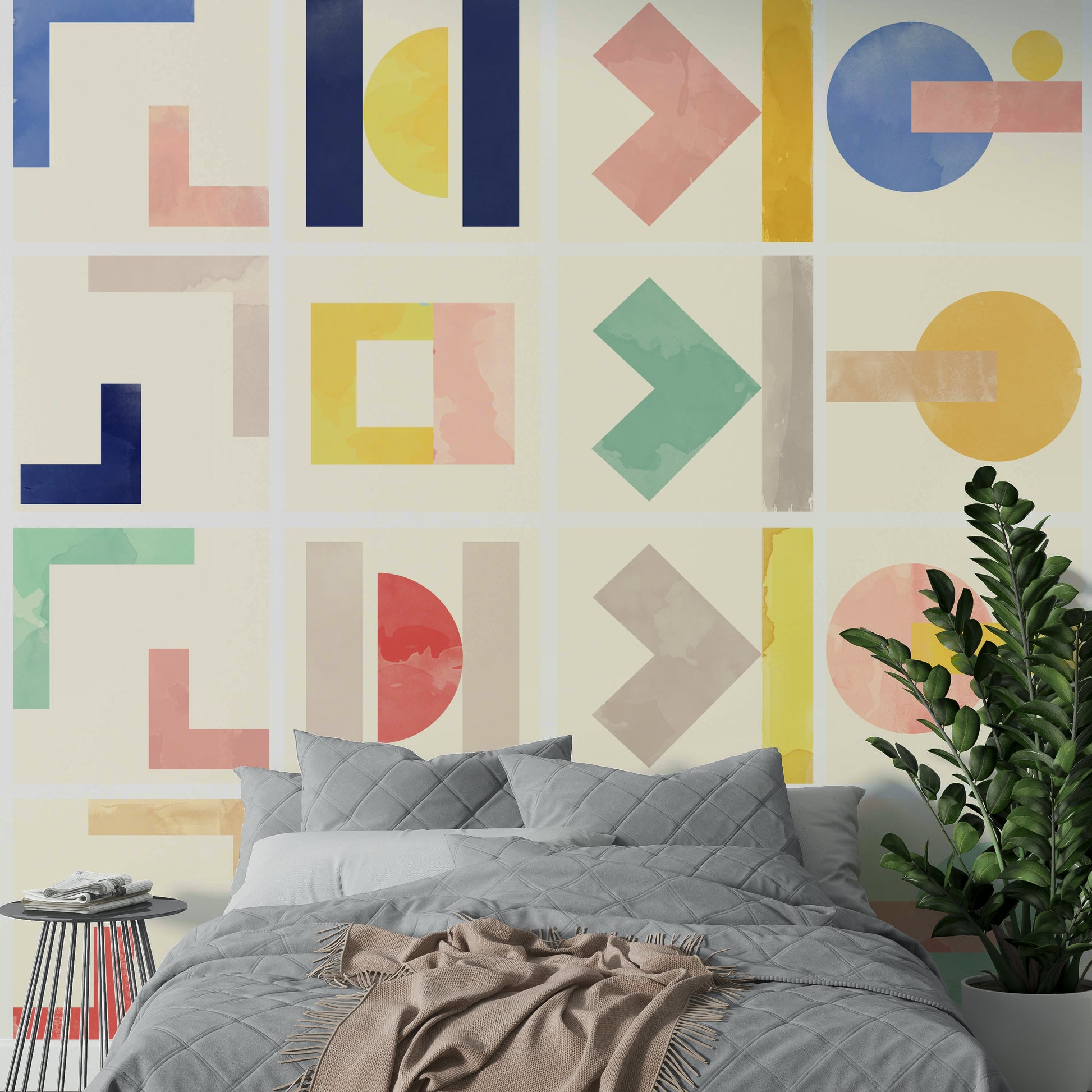 Earth tone mural for walls


