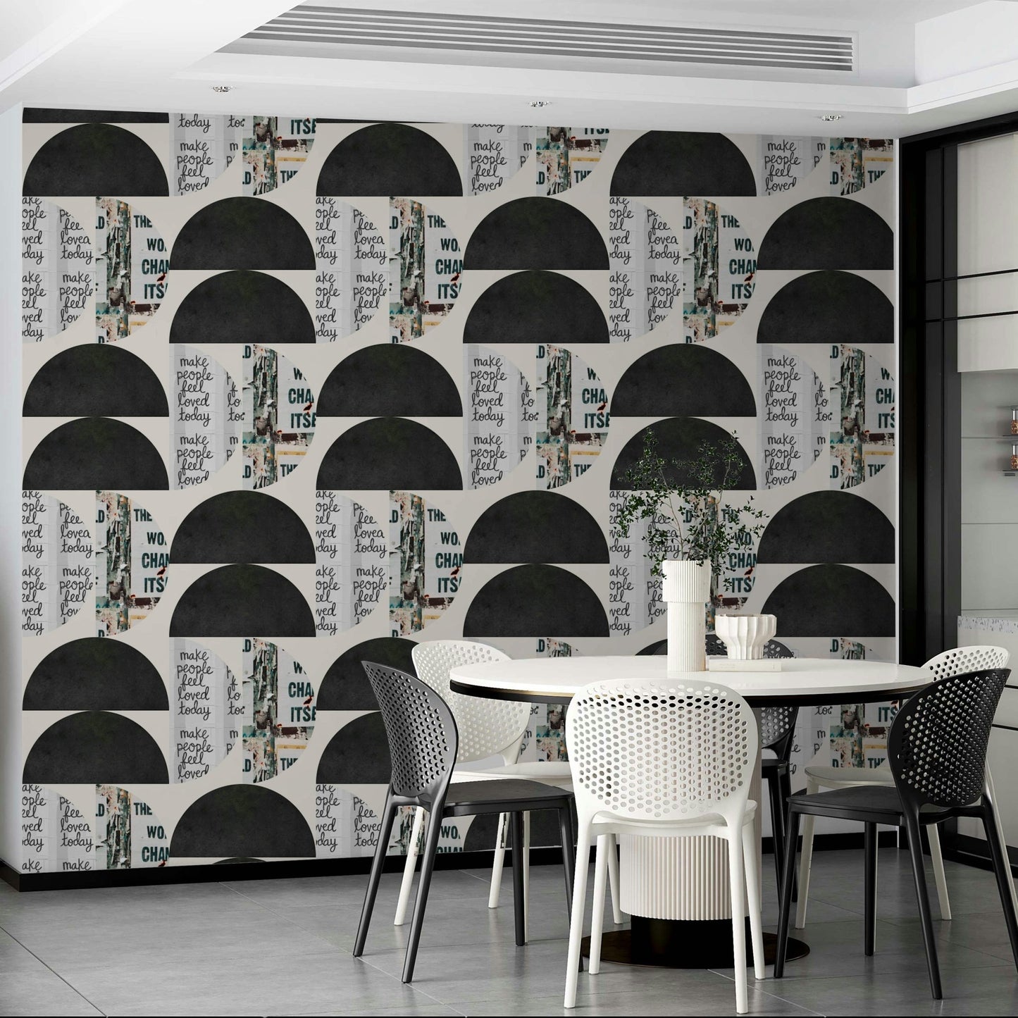 Urban style wall mural wallpaper featuring concrete textures

