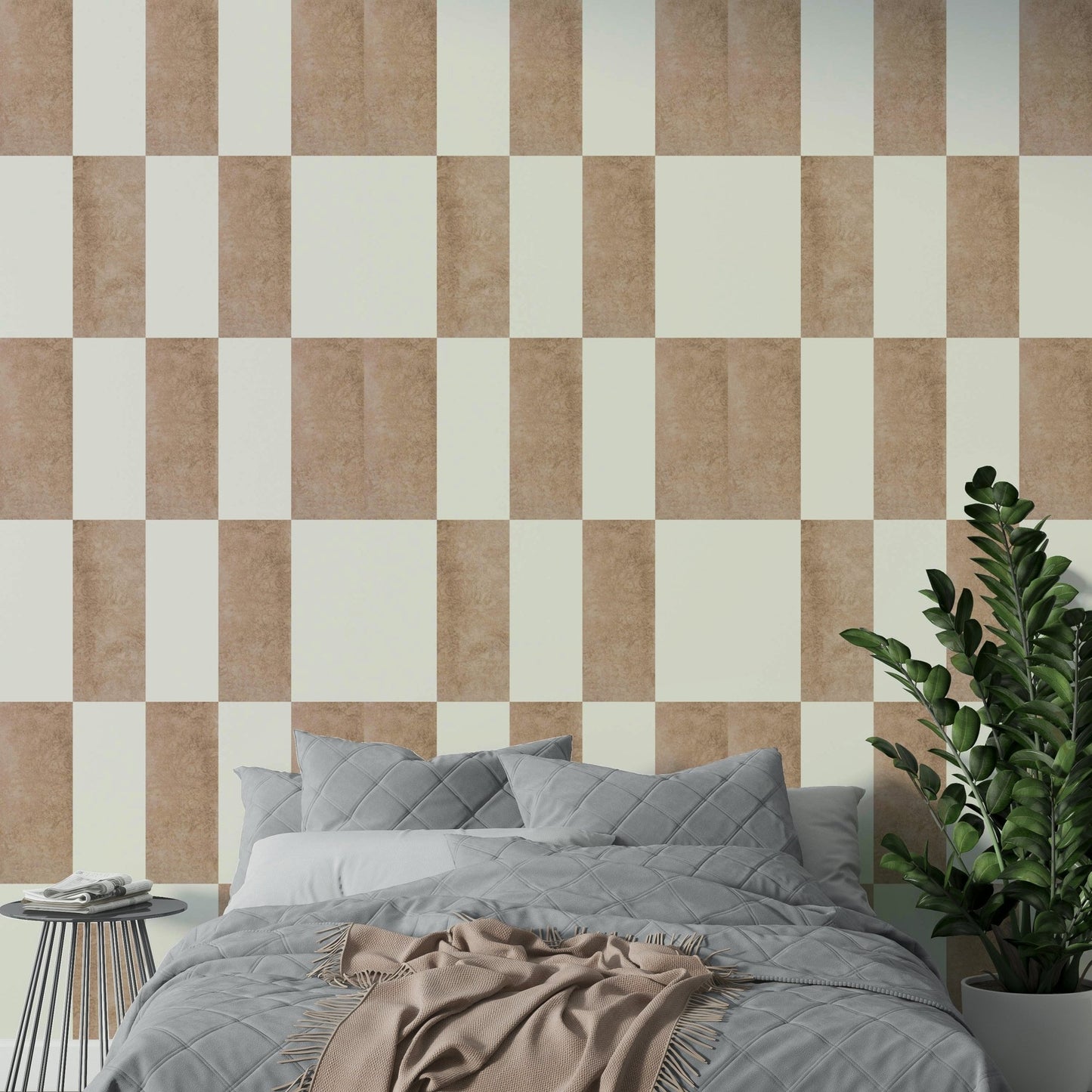 Decorative mural with modern abstract composition

