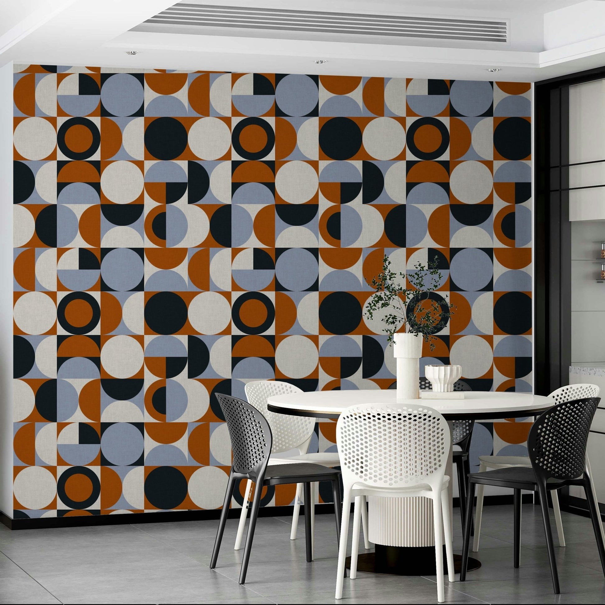 Beige and grey textured wallpaper for elegant interiors

