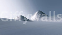 Sophisticated abstract mural with desert illusion

