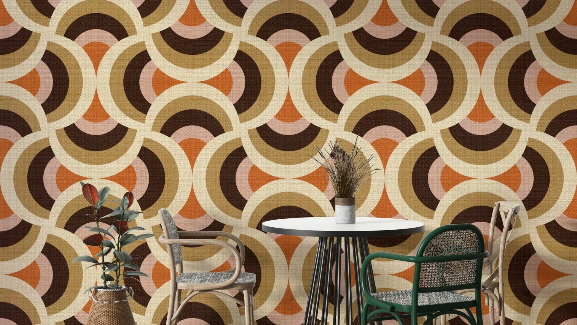 A stylish geometric wallpaper pattern.
