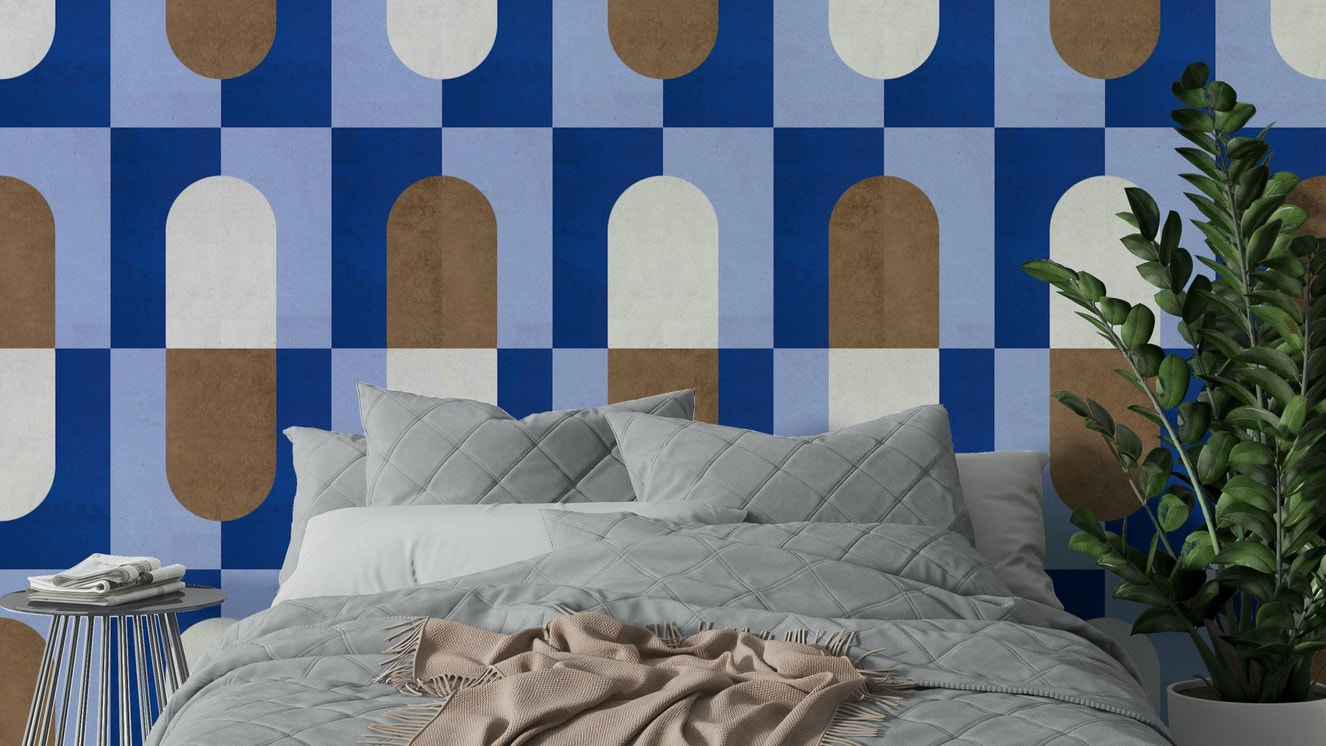 Mid century modern wallpaper design

