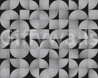 Concrete mosaic mural with mid-century style for stylish rooms

