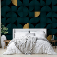 Mid-century style mural for a bold, modern interior

