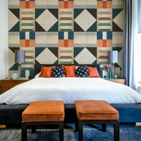 Soft green wallpaper for vintage-inspired rooms

