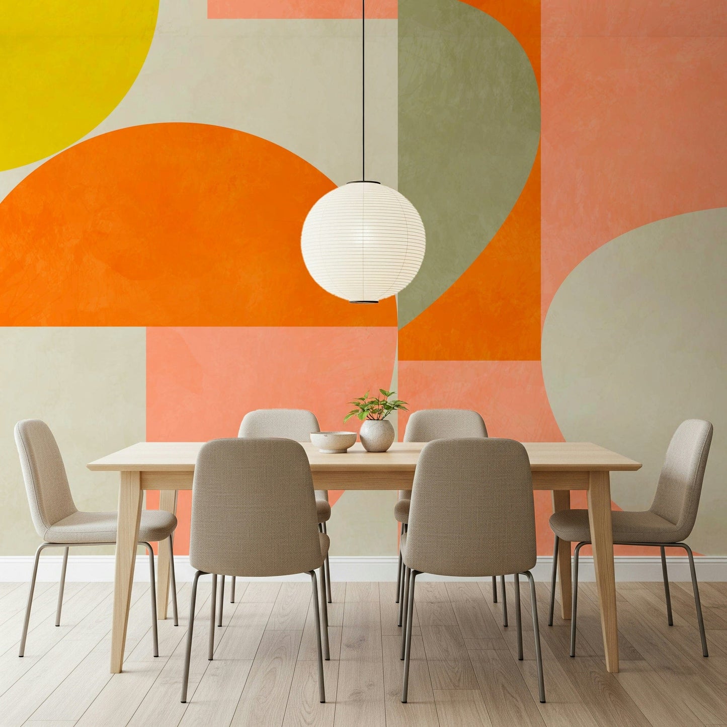 A serene modern pattern wall mural for your decor.

