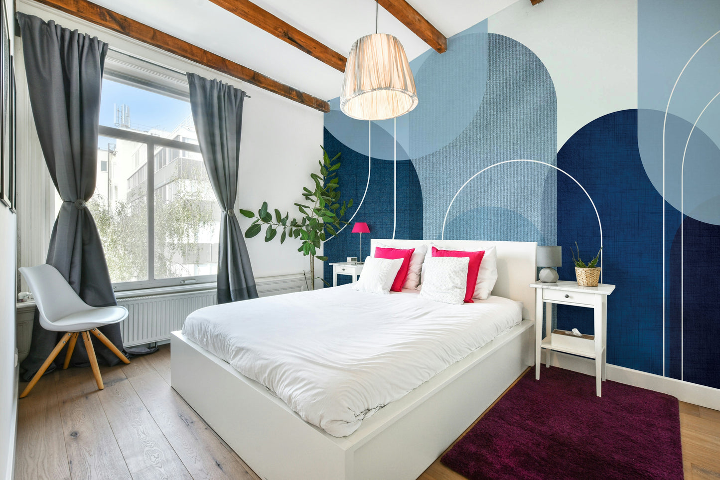 Soft blues and muted greens for decor

