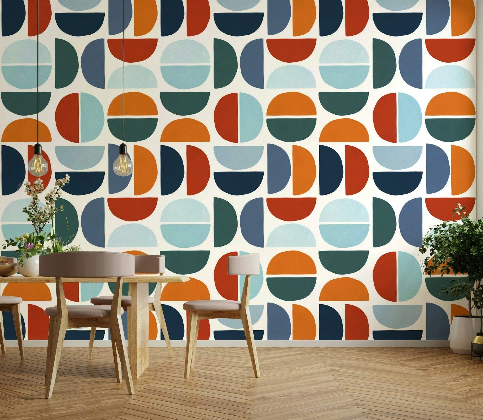 The high-resolution print captures fine details of the lines and color blocking.

