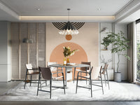Sophisticated mid-century pattern wallpaper mural

