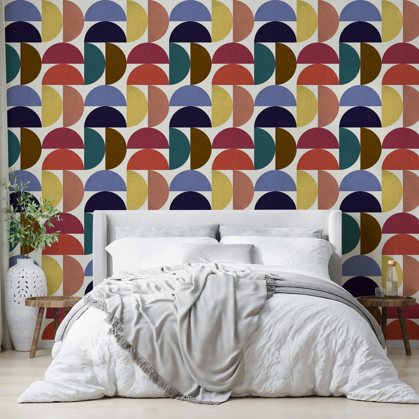 Mid-Century Modern Mosaic Wallpaper⁠