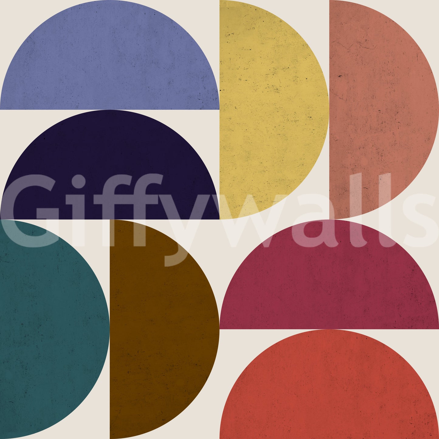 Mid-Century Modern Mosaic Wallpaper⁠