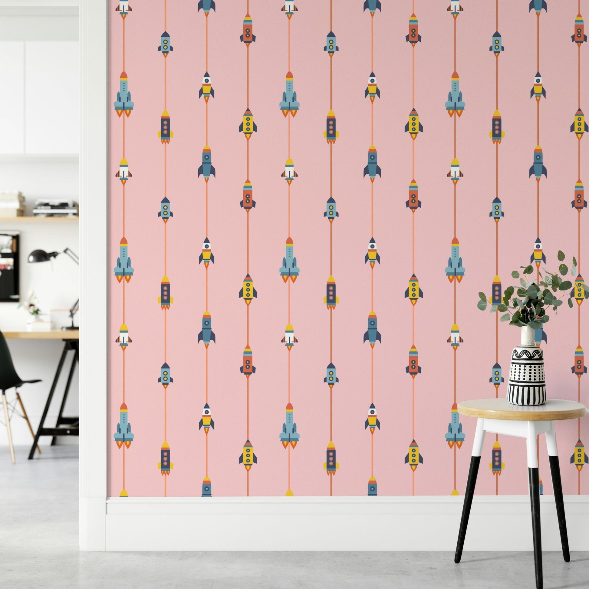 A close-up view shows the fine details of the spaceship shapes.

