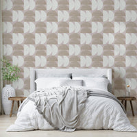 Statement wall using Mid Century modern wallpaper


