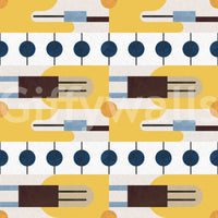 Timeless wallpaper pattern for mid-century interiors

