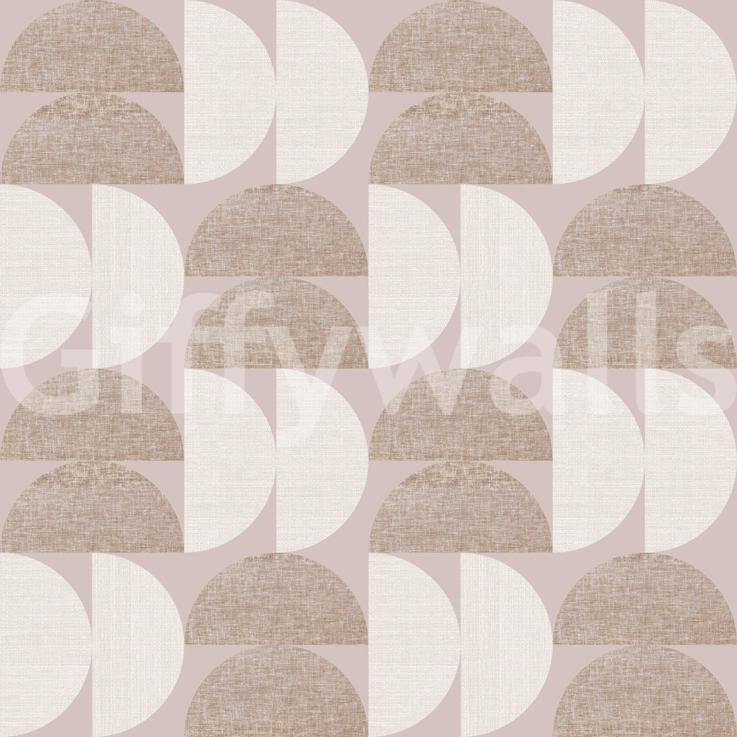 Mid Century Wallpaper in orange and grey palette


