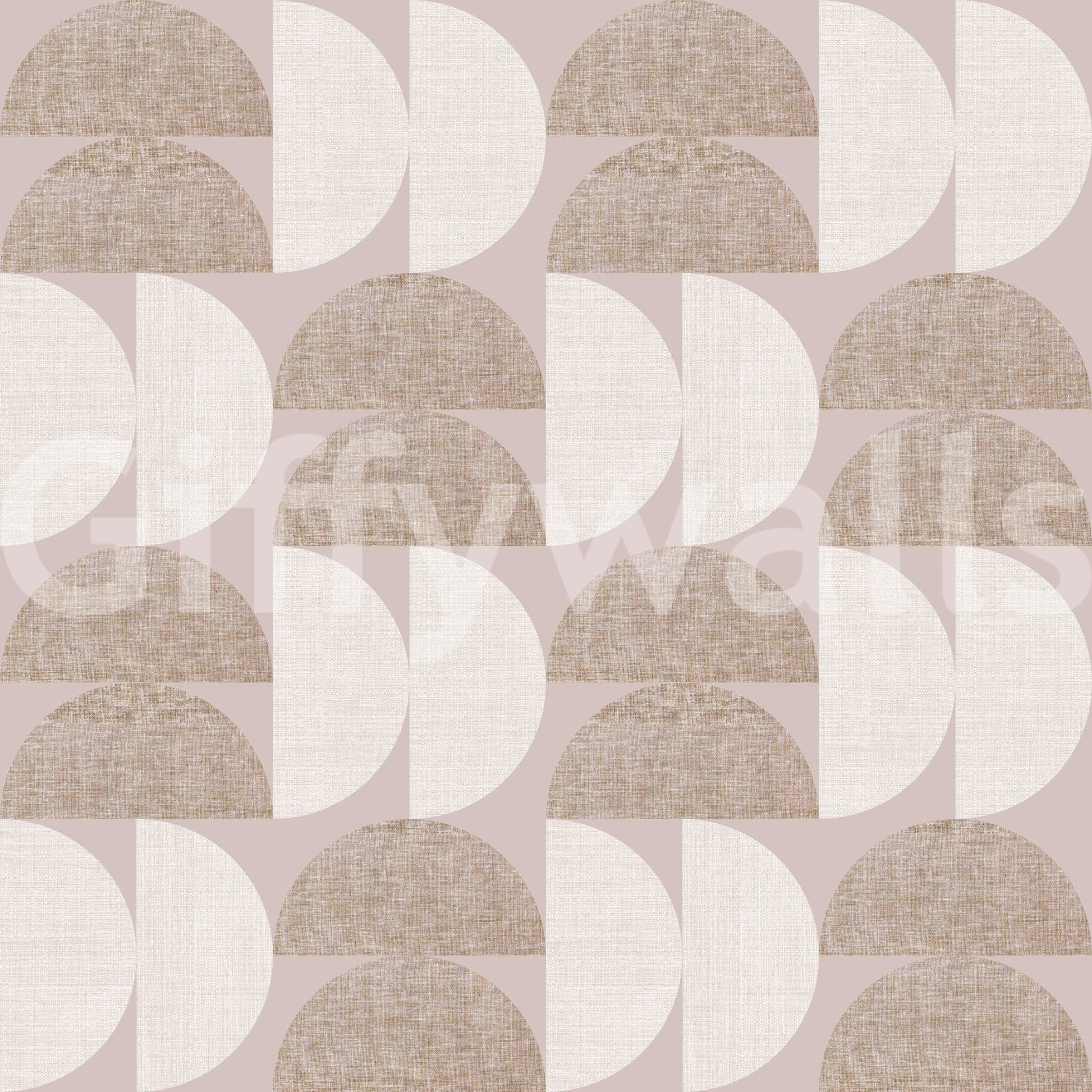 Mid Century Wallpaper in orange and grey palette

