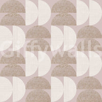 Mid Century Wallpaper in orange and grey palette

