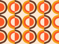 Mid Mod Classic Dots Beige Wallpaper with cream hand-drawn circles