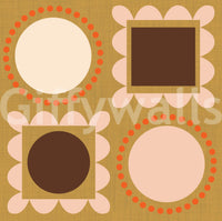 Mid Mod Pictures Frames - Ocher Wallpaper⁠