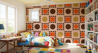 Mid Mod Pictures Frames - Pink Ocher Terracotta Wallpaper⁠