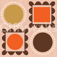 Mid Mod Pictures Frames - Pink Ocher Terracotta Wallpaper⁠