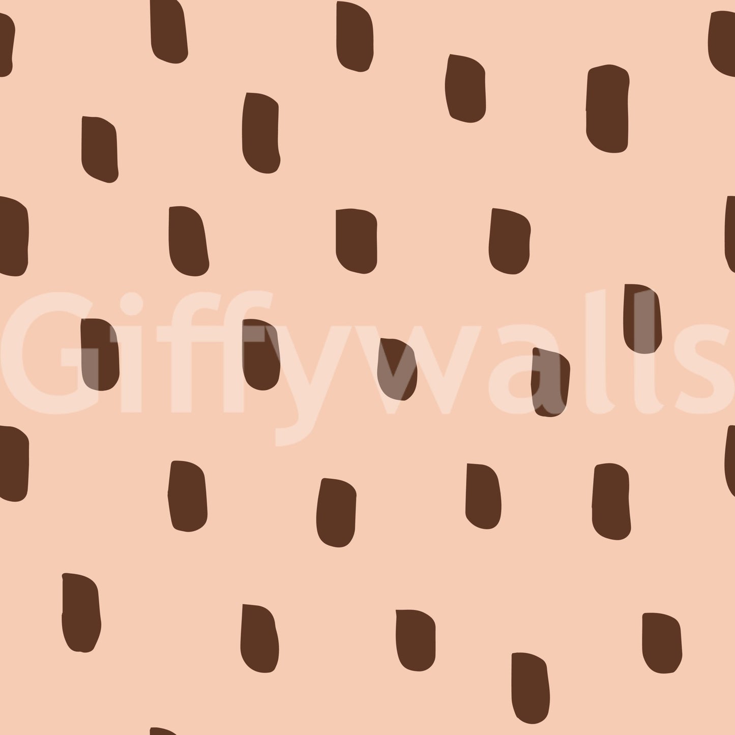 Mid Mod Wildflower Dots - Pink Brown Wallpaper⁠