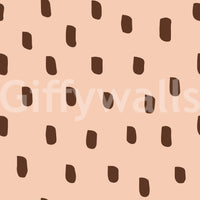 Mid Mod Wildflower Dots - Pink Brown Wallpaper⁠