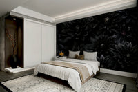 Sophisticated mural wallpaper with deep colors

