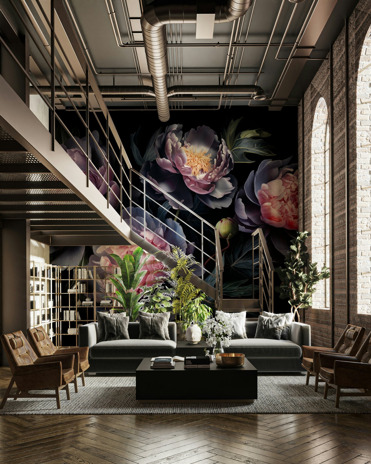 Bold floral wallpaper for bedrooms

