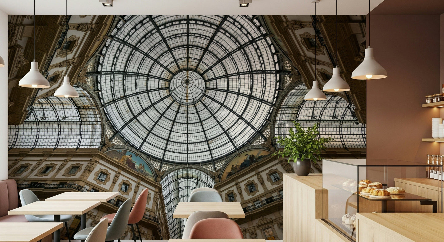 Milan Dome Majesty Wall Mural – Stunning mural featuring the iconic Milan Cathedral (Duomo di Milano) with intricate Gothic architecture.