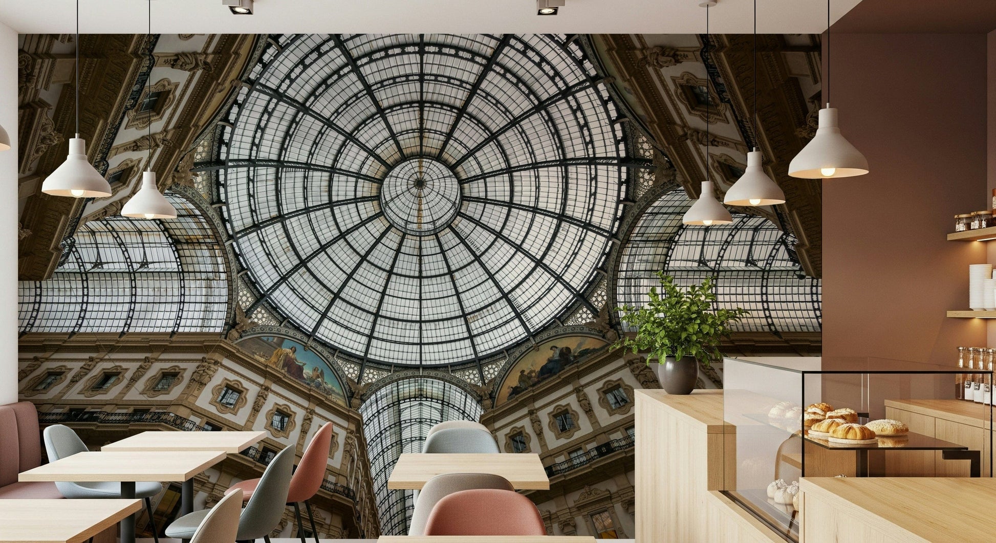 Milan Dome Majesty Wall Mural – Stunning mural featuring the iconic Milan Cathedral (Duomo di Milano) with intricate Gothic architecture.