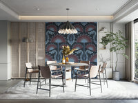 A luxurious and intricate floral wallpaper pattern.
