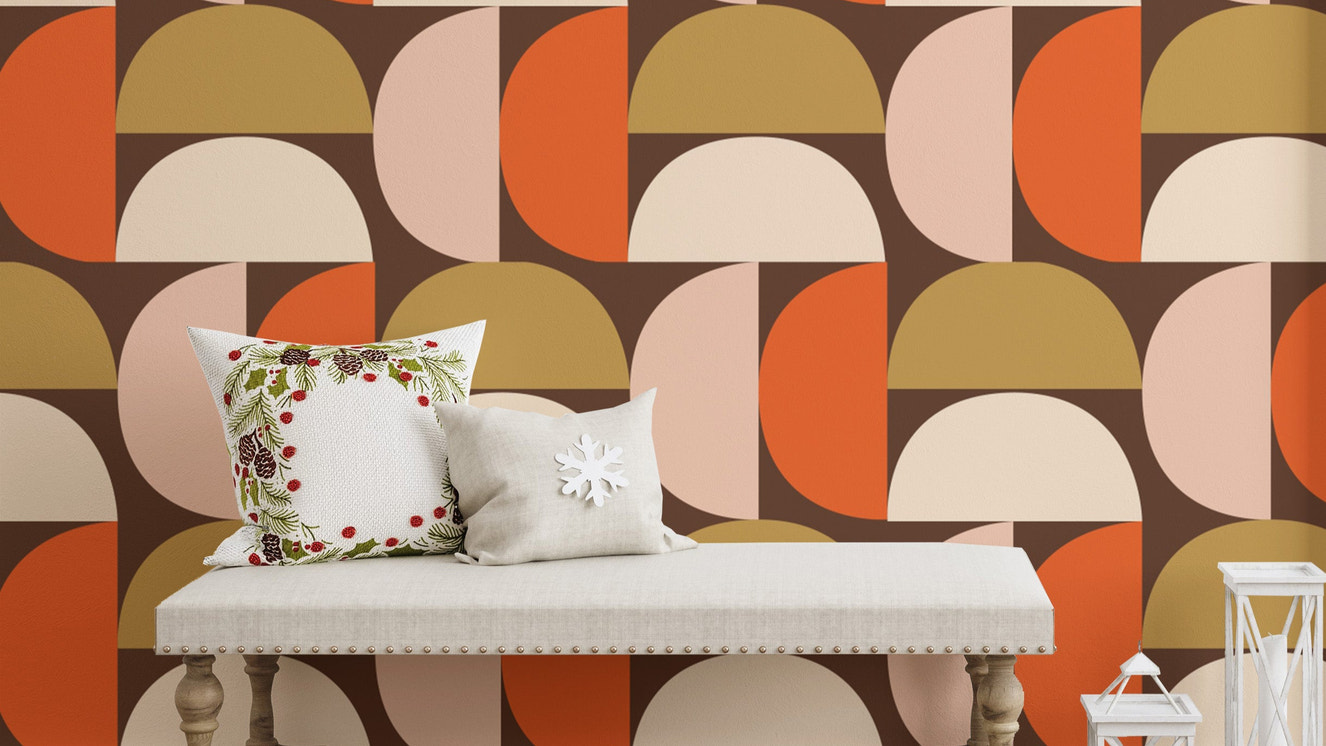 Mindfulness Mod Dot Design Wallpaper for walls
