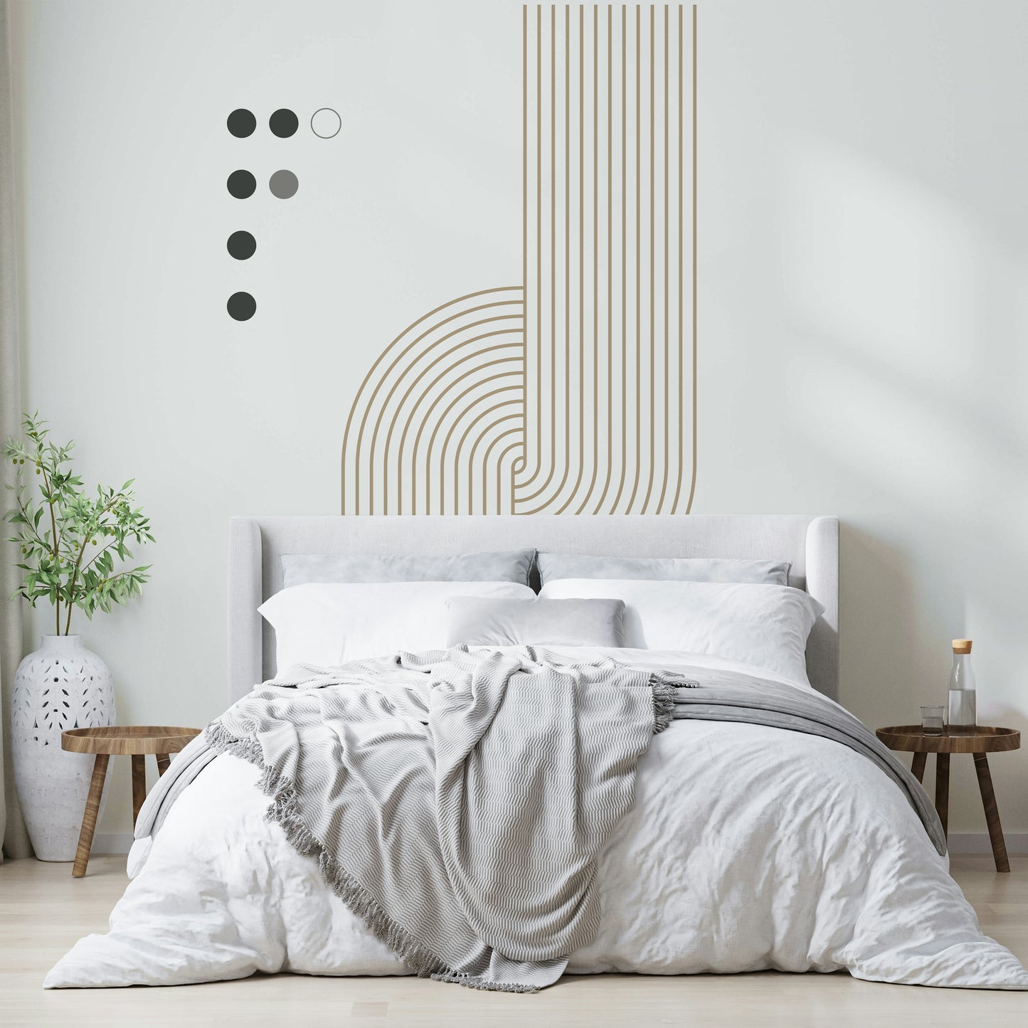Contemporary geometric wallpaper mural

