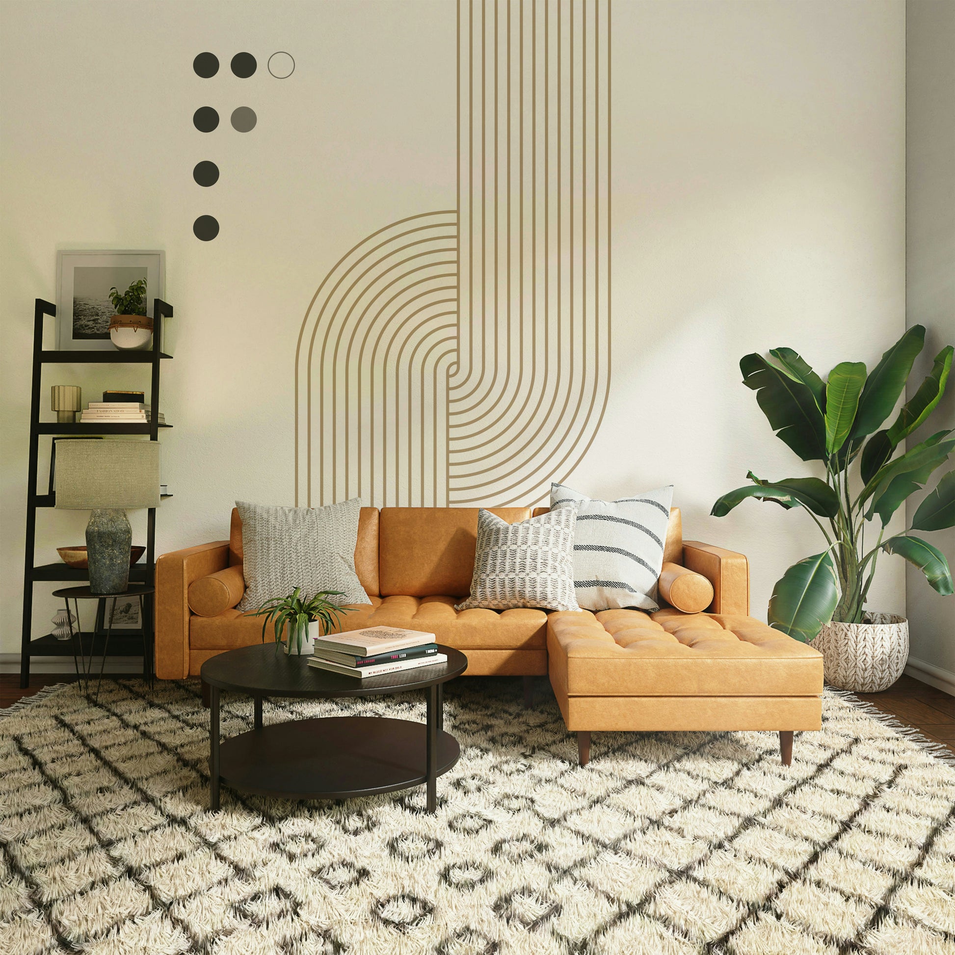 Modern geometric flow design for walls

