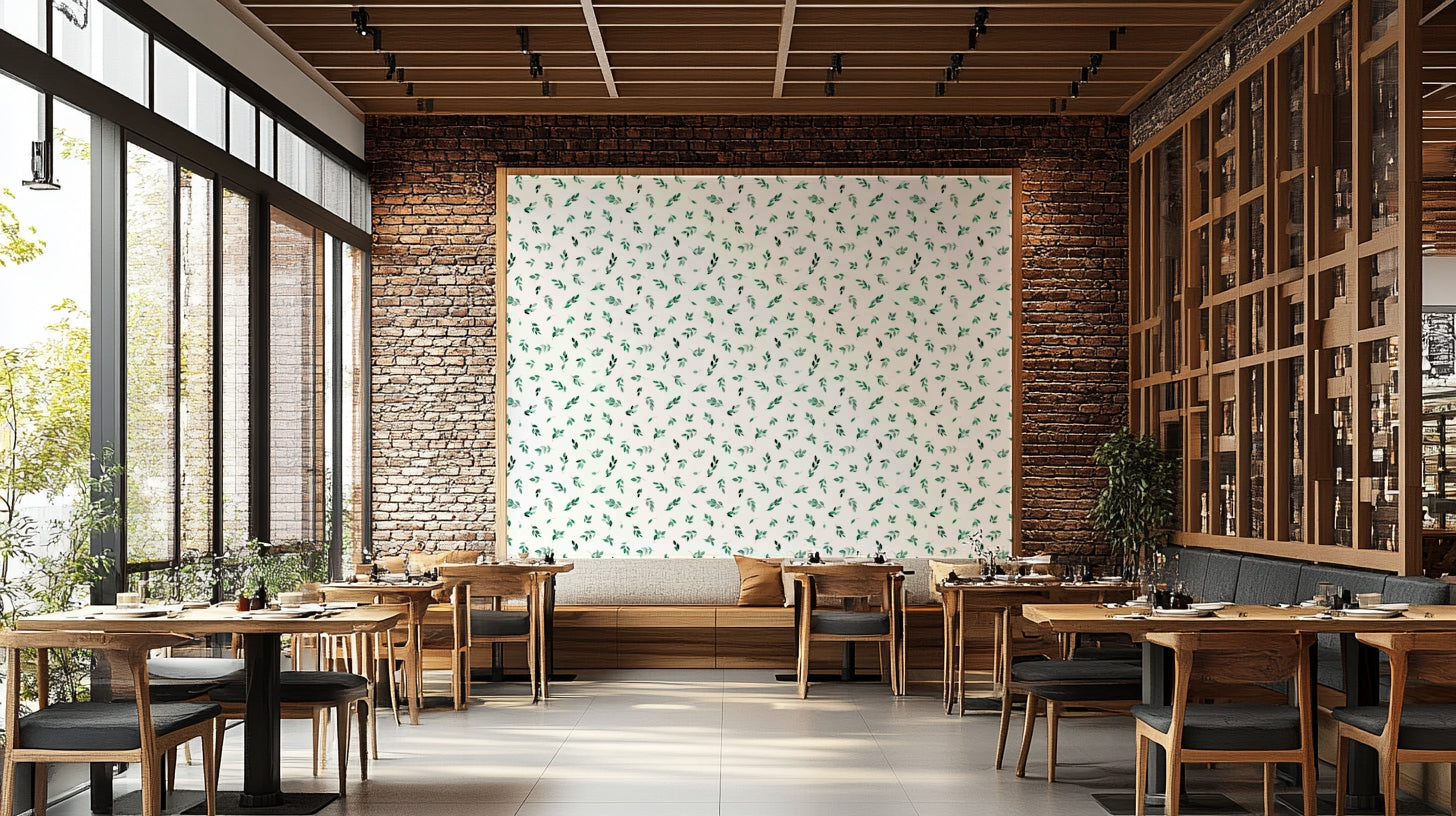 Natural green eucalyptus wallpaper mural

